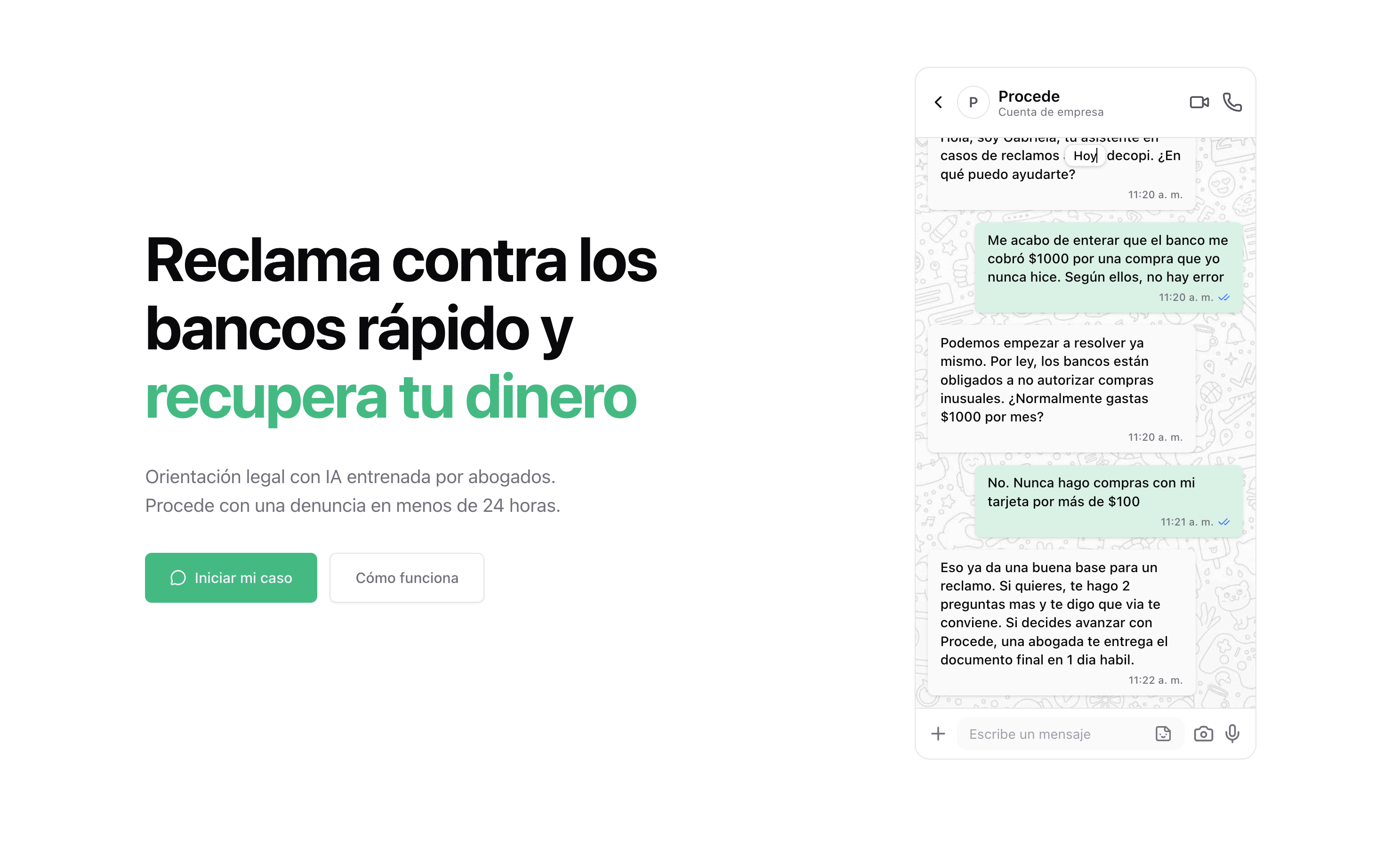 Vista del proyecto Procede